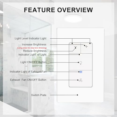 Akicon AK-SW-FLDN Dimmer Switch, Fan And Led Light Dimmer Switch thumb #5