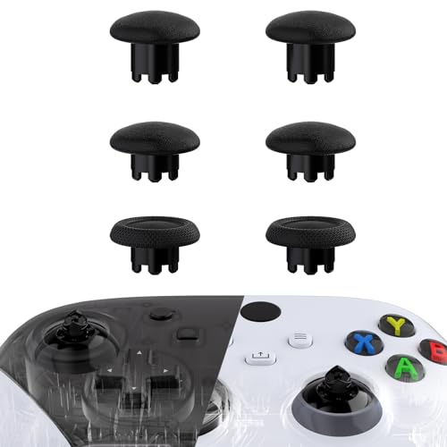 eXtremeRate Edge Sticks Interchangeable Thumbsticks for Xbox Core Controller, Black Swappable Analog Stick Joystick for Xbox One S/X/Elite, for Nintendo Switch Pro Controller