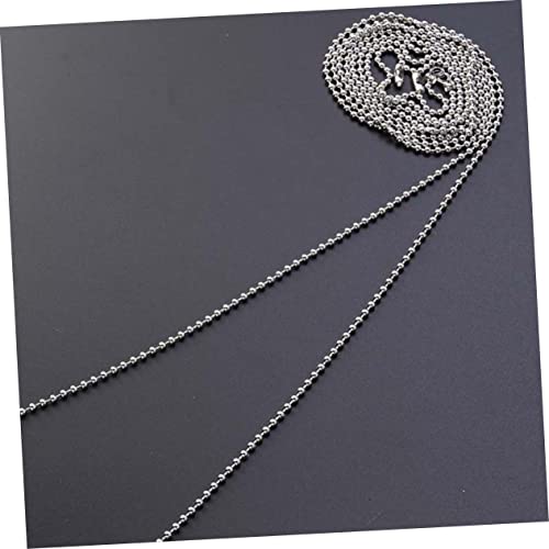 Image of 1Set Ceiling Pull Chain with Connector Beaded Pull Chain Extension for Fan Bed and Light Switch Includes Beaded Chain and Connectors Silver Lamp Accessories