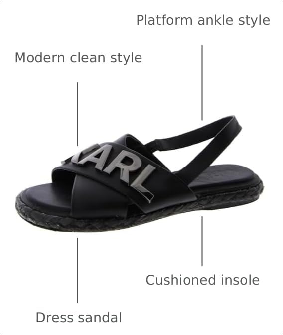 KARL LAGERFELD Paris Women's Shoes Dress Sandal, Black, 8.5 by KARL LAGERFELD - Used condition - Image 3