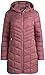 Reebok Womens Puffer Jacket - Lightweight Packable Long Length Quilted Puffer Winter Coat for Women (Also in Plus Size 1X-3X), Size 2X, Dark Dusty Rose