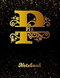 Photo Gallery pia notebook: letter p personalized first name personal writing notepad journal | black gold glittery pattern effect cover | wide ruled lined paper ... taking | write about your life & interests Photo Gallery pia notebook: letter p personalized first name personal writing notepad journal | black gold glittery pattern effect cover | wide ruled lined paper ... taking | write about your life & interests
