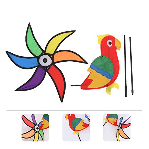 Yardwe Outdoor Decor Outdoor Decor Party Pinwheels Garden Pinwheels Animal Garden Windmill Decor Garden Wheel Windmill Toy Wind Spinners Parrot Outdoor Decor Outdoor Playset Garden Stakes #TOP5