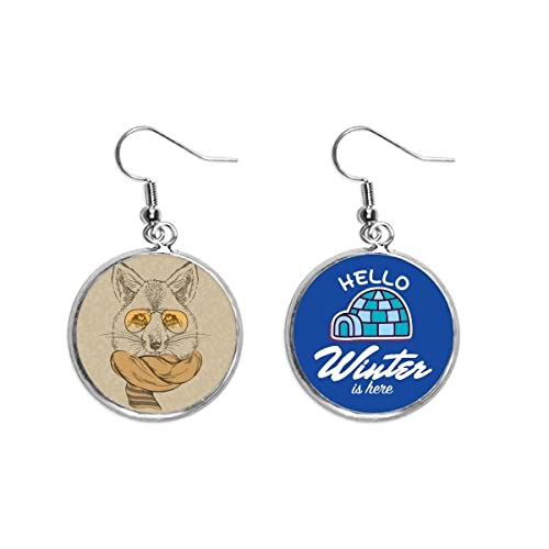 Pendientes de lobo de cristal fino y diseño británico exclusivo