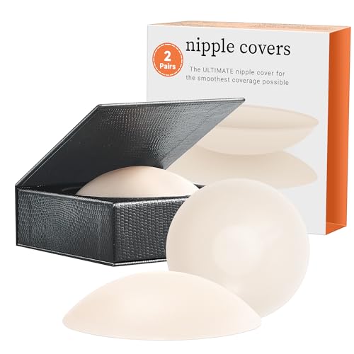 VOCH GALA Nipple Covers for Women – 2025 Cloud Series Second-Skin Sticky Pasties, Reusable 2 Pairs with Travel Case