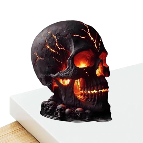 Lampe Crâne Halloween Luminaire Bureau Éclairage Effrayant Déco Maison Intérieur Extérieur - 2