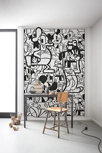 Komar Disney IADX4-058 Non-Woven Photo Wallpaper Mickey Constructive Dimensions 200 x 280 cm (W x H), Black, White - Image 4