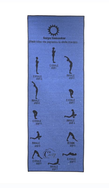 Cosy CORNER Organic Rubber Base Handloom Cotton Anti-Skid Yoga Mat, 178 cm x 62 cm Yoga Mat Men and Women | Exercise Mat With Anti Skid (B0DF2V2C4M) Amazon Price History, Amazon Price Tracker