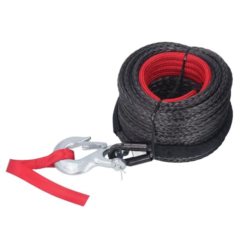 Corda Sintetica per Verricello, Corda in Plastica Sintetica 30M Verricelli Argano Resistente Ai Raggi UV Corda Forestale Resistente All'Usura Corda per Rimorchio per Verricello