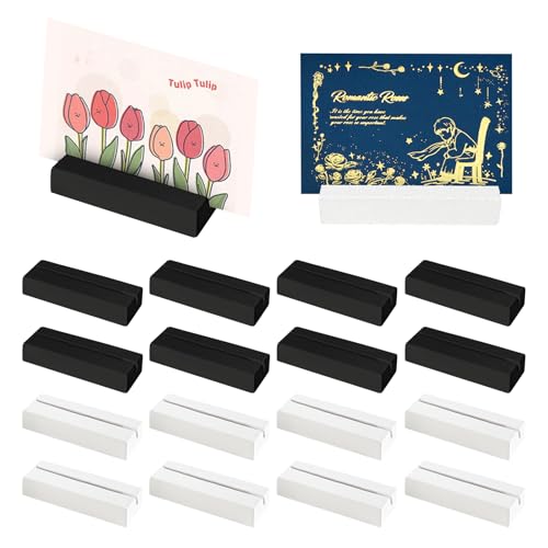 20 Piezas Soportes para Tarjetas de Madera,Soporte de Memo de Madera,soporte para tarjetas de menú soporte para números de mesa de madera,arjeteros de Madera para Fotos para Bodas,Banquetes y Fiestas