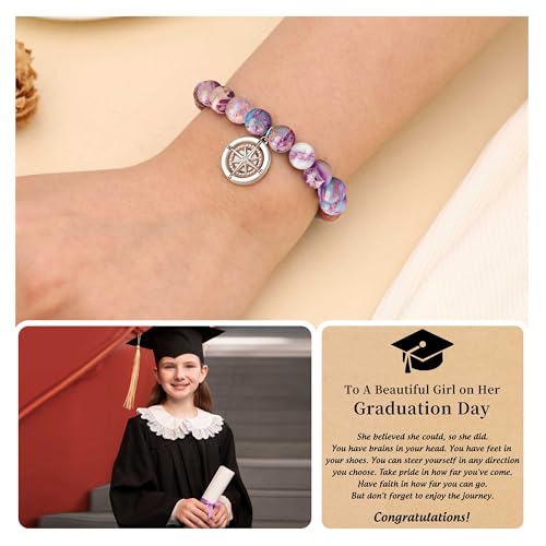 Graduation Gifts for Her Girls 5th 6th 8th Middle School Class of 2024 Graduation Bracelet High School Graduation Gifts for Her Daughter Granddaughter Niece Sister2