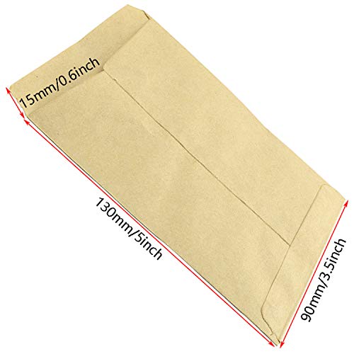 DGZZI Envelope de sementes 50 peças envelopes de moedas de 12,7 cm x 8,5 cm, sacos de papel kraft, p