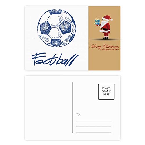 Cartes postales football bleu lot de 20 pour invitations faciles