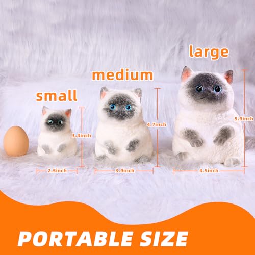 Big Taba Squishy Cat, Cat Squishies Toys, Cat Taba Squishy,Stress Relief , Large Cat Squishy Toys, Funny Taba Cat Squishy Toys, Cute Soft Cat Squishy Stress Toy Gifts. (Siamese Cat, Medium)