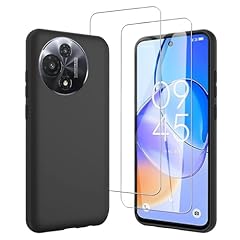 JDXHFF Cover Compatibile con TCL 60R 5G (6.67") e 2 Pezzi Pellicola Protettiva in Vetro Temperato - Nero Morbido Silicone Custodia Protettivo TPU Protezione Case Black