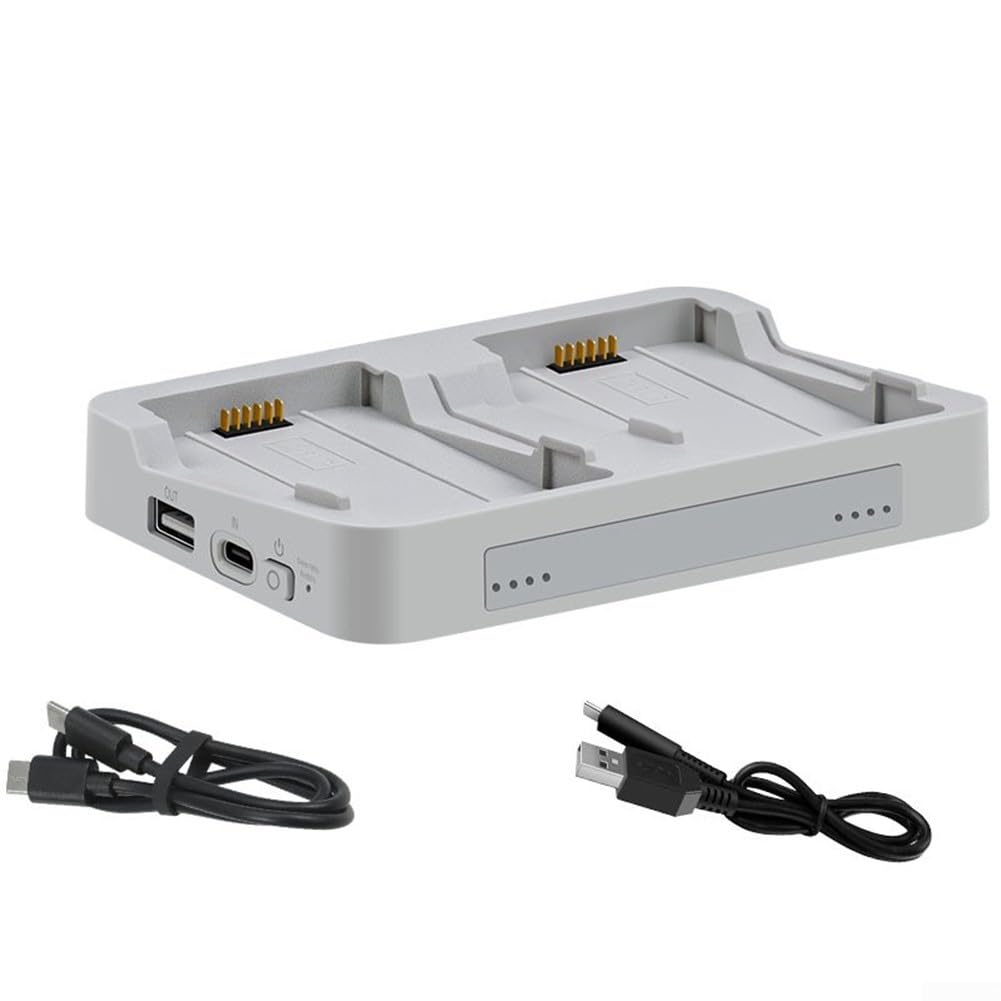 Concentrateur de charge bidirectionnel, pour DJI Flip : Station de charge rapide à double batterie avec mode de stockage intelligent, banque d'alimentation, pour appareils, boîtier ABS compact