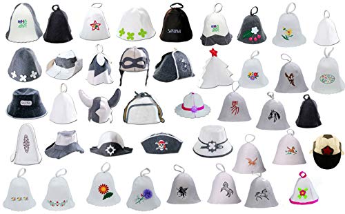 GMMH® Saunahoed 'Sauna' (1507), grijs, saunamuts saunakap vilten pet van 100% vilt hoed cap voor sauna - Image 3