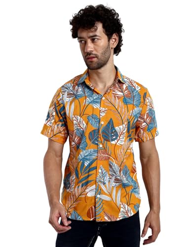 Image of GRECIILOOKS Shirt for Men | Mens Casual Shirt | Men Stylish Shirt | Men Printed Shirt | Men's Regular Fit | Men Formal Shirt | Half Sleeve Shirt