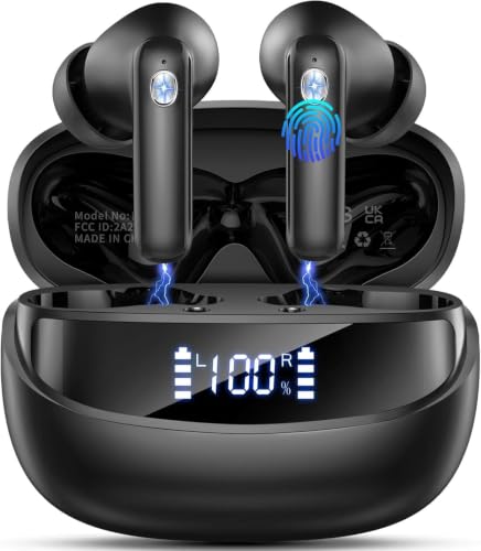 Wireless Earbuds 2026, Ear Buds Bluetooth 5.4 Headphones with HiFi Stereo/ENC Noise Cancelling, Wireless Earphones 40H Playtime Bluetooth Earphones, in Ear Headphones IP7 Waterproof/USB-C Fast Charge - image 1