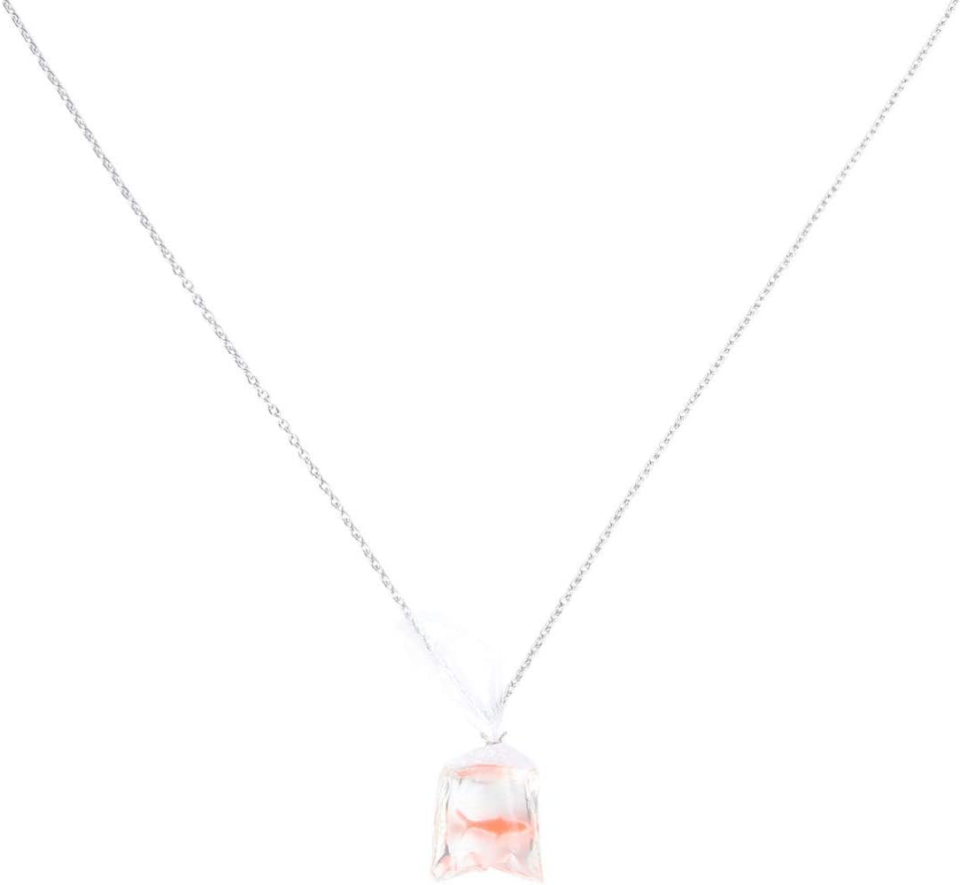 Amosfun Goldfish Water Bag Necklace Novelty Koi Carp Necklace Lucky Pendant