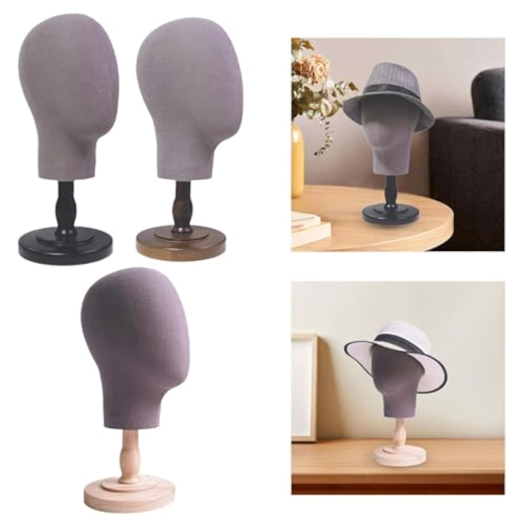 Multipurpose Manikin Head Display for Hats and Glasses