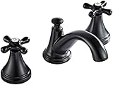 Bathroom Sink Faucet Widespread 2 Handle 3 Hole Mount Lavatory to Fit 8-16 Inch Bathroom Faucet Matt...