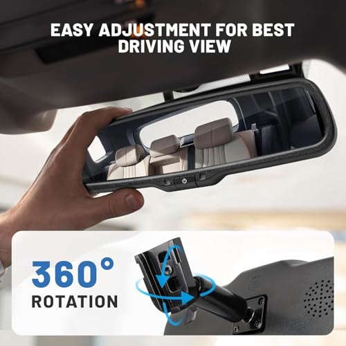 Image of EWAY Tailgate Handle Backup Reverse Camera with 4.3 inch Rear View Mirror Monitor Kit for 2004-2016 Ford F150 F250 F350 F450 F550 Super Duty, Tailgate Latch Handle Rear Camera Rearview Mirror Replacement