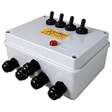 Aquacadabra 4-Way Garden Switch Box Weatherproof for Outdoor Pond Garden Electrics with Neon Indicator: Control Pond Pumps, Lights and Filters Safely