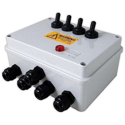 Aquacadabra 4-Way Garden Switch Box Weatherproof for Outdoor Pond Garden