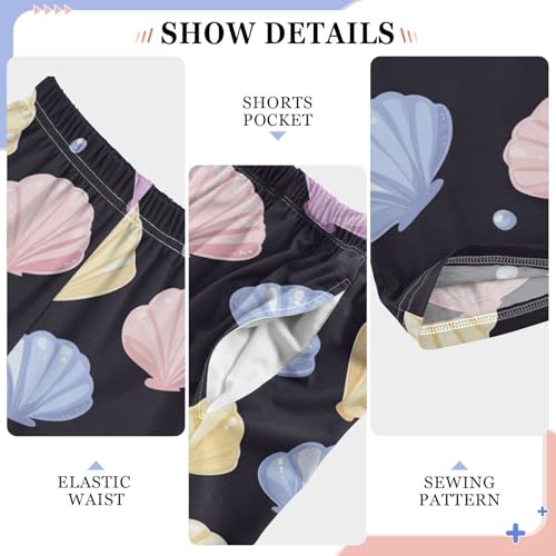 Pajama Bottoms, Pajamas Long Pant Bright Sea Shells Lounge Wear Casual Sleep Pants Soft Pjs Sleepwear4