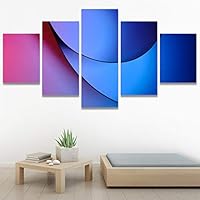 SIGNWIN 5 Panel Canvas Wall Art Abstract Closeup Digital Art Modern Artwork for Home Decorations Ready to Hang - 60