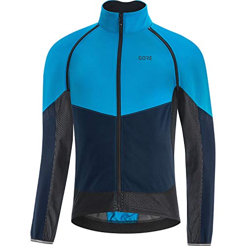 GORE WEAR Men's Cycling Jacket Phantom, GORE-TEX INFINIUM, L, Dynamic Cyan/Orbit Blue