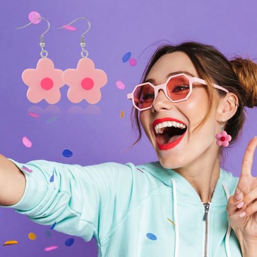 30-40 Pairs Weird Cute Funny Earrings Gummy Bear Duck Mushroom Fruit Flowers Drop Dangle Earrings for Women Aesthetic Earrings Food Animal Earrings Bulk4