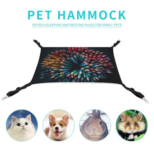 Hamac pour chat suspendu robuste et réglable aux finitions soignées multicolores