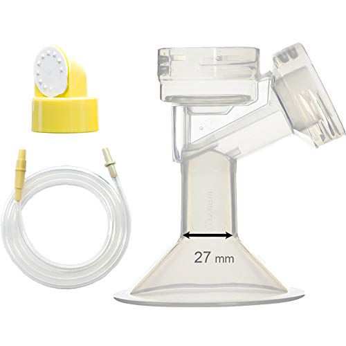 Maymom-Milchpumpenset Kompatibel mit Medela Swing-Milchpumpe. Medela PersonalFit-27 mm-Brustauflage, Ventil, Membran und Swing-Leitung Cover