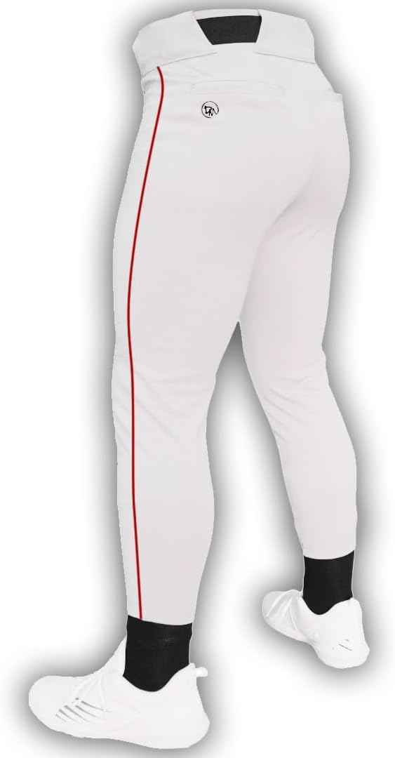 Dirty Mids Original Youth Piped Baseball Pants – Pro Fit, Reinforced Knees, Anti-Slip Waistband, Game-Ready, XX-Small