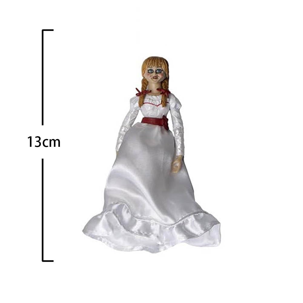 Zhongkaihua Figura de acción Ultimate Annabelle de 13 cm, modelo de terror con vitrina, decoración de escritorio para el hogar de Halloween y regalo coleccionable
