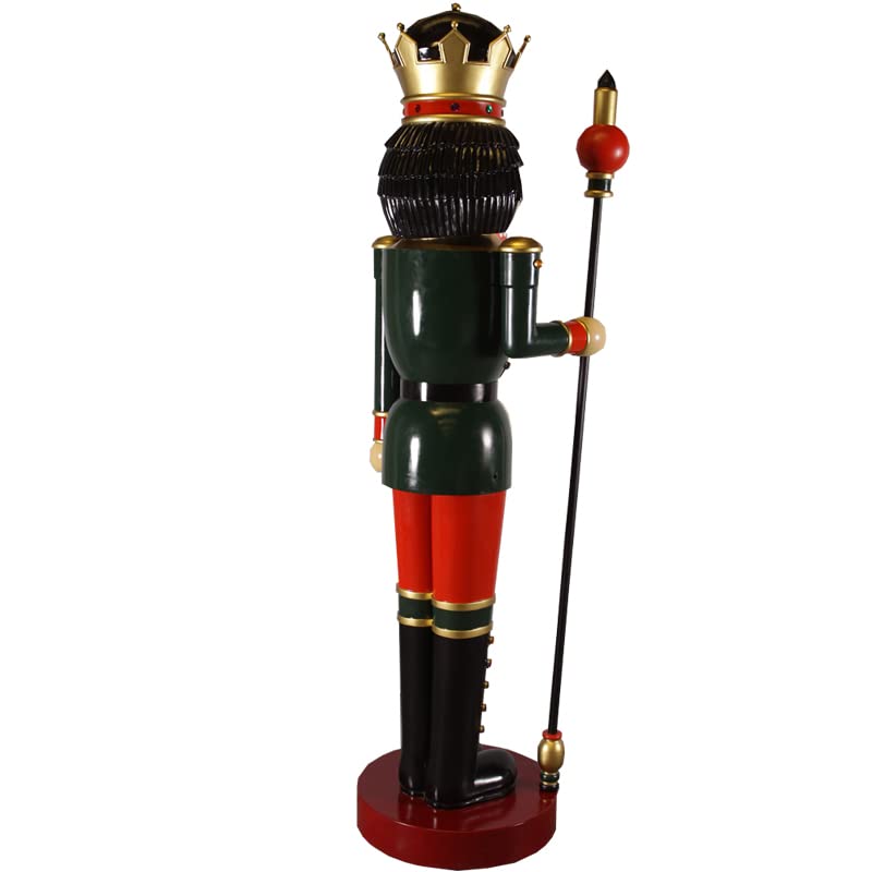 Amazon.co.jp: FRP人型オブジェ 巨大なくるみ割り人形の王様（右手に杖