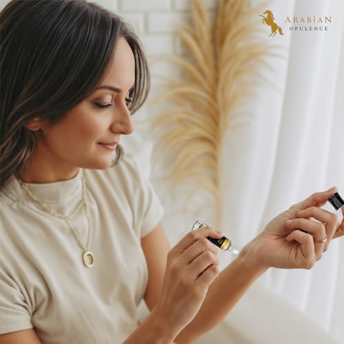 Arabian Opulence FR70 LEVEL FIVE Roll-on Perfume Oil | Concentrated Fragrance Body Oil | Long Lasting Oil Based Perfume for Women | Travel Size Alcohol-Free Soft Perfume Oil Bottle (6ml) - Image 8