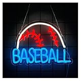 Juvra Dekorative Neonlichter Baseball-Leuchtreklame für Sport, beleuchtet für Fitnessraum, Sportgeschäft, Schlaf ...