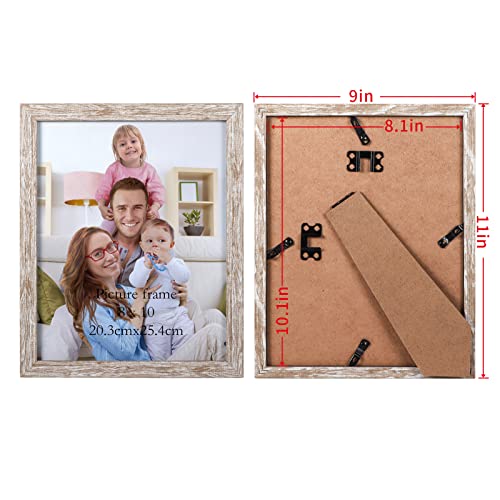 Giftgarden 8X10 Picture Frame Distressed Beige White Set Of 12, Multi Rustic Wood Grain 8 By 10 Photo Frames Bulk For Wall Or Tabletop Display #TOP1