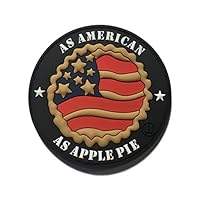The American Patriot Apple Pie 3D PVC Morale Patch 3\" x 3\" Hook/Loop Back