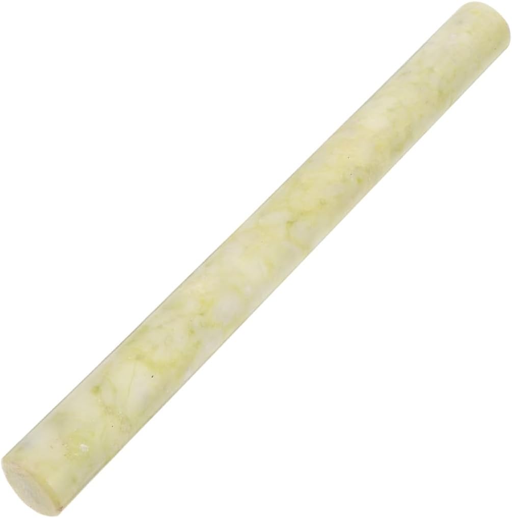 VILLCASE Jade Rolling Pin for Dough 21cm Nonstick Pasta and Pie Roller Stick Kitchen Baking Tool for Dumplings and Pizza