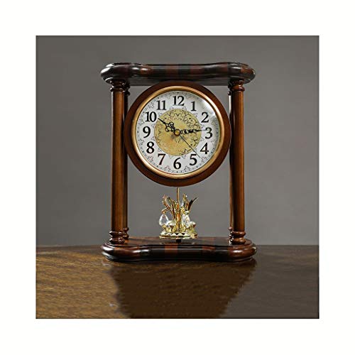 Reloj de escritorio retro con péndulo y números árabes color B 3