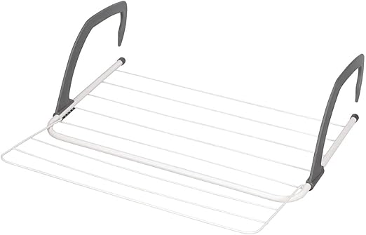 Over the Door Drying Rack, Foldable, Made of 100% Durable Metal and Plastic, Home Storage and Organization - Measures 20" Long x 20" Wide x 6 1/2" Deep