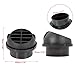 X AUTOHAUX 75mm Car Auto Heater Ducting Warm Air Vent Outlet 360 Degrees Rotatable Black