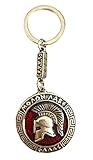 Iconsgr Keyring Ancient Spartan Battle Helmet Coin Shield Keychain Movie 300 SR