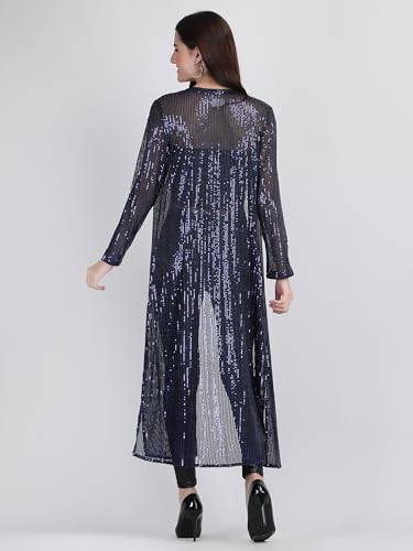 Image of Women's Long Power Net Sequinned Shrug