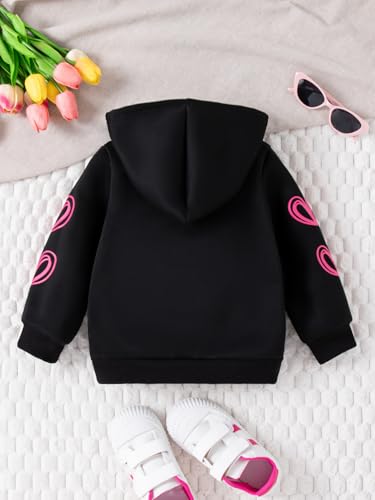 Girls’ Hoodie Jacket Coat Zip-up Hooded Fur Sweatshirt Warm Thick Fleece Lined Coat Outwear3