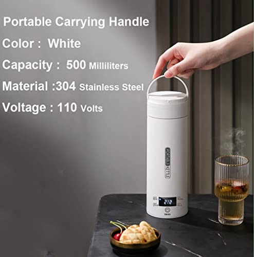 Hervidor eléctrico portátil pequeño 350ml blanco miniatura 2